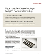 Neue statische Härtetechnologie korrigiert Nockenwellenverzug