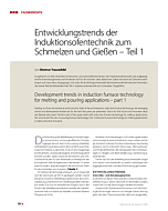 Entwicklungstrends der Induktionsofentechnik zum Schmelzen und Gießen – Teil 1
