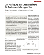 Zur Auslegung der Drosselreaktanz für Drehstrom-Lichtbogenöfen