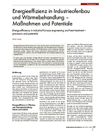Energieeffizienz in Industrieofenbau und Wärmebehandlung - Maßnahmen und Potentiale