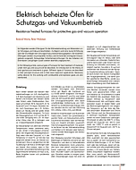 Elektrisch beheizte Öfen für Schutzgas- und Vakuumbetrieb