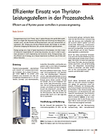 Effizienter Einsatz von Thyristor-Leistungsstellern in der Prozesstechnik