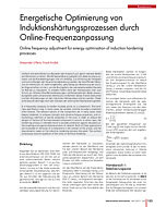 Energetische Optimierung von Induktionshärtungsprozessen durch Online-Frequenzanpassung