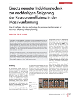 Einsatz neuester Induktionstechnik zur nachhaltigen Steigerung der Ressourceneffizienz in der Massivumformung