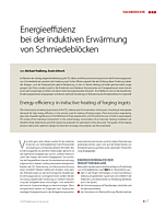 Energieeffizienz bei der induktiven Erwärmung von Schmiedeblöcken