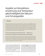 Aspekte zur Konvektionserwärmung und Temperaturgleichmäßigkeit bei Vakuum- und Schutzgasöfen