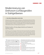 Modernisierung von Drehstrom-Lichtbogenäfen in Stahlgießereien