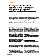 Investigation of systems for the detection of third-party impact on high-pressure gas pipelines