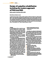 Design of a pipeline rehabilitation ­including the modern approach of PIMS and RMS