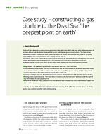 Case study - constructing a gas pipeline to the Dead Sea "the deepest point on earth"