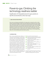 Power-to-gas: Climbing the technology readiness ladder