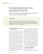 Practical experience in the placement of mCHP