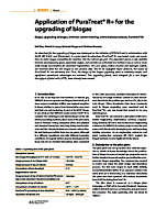 Application of PuraTreat® R+ for the upgrading of biogas