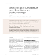 Verlängerung der Nutzungsdauer durch Rehabilitation von Druckrohrleitungen