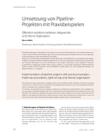 Umsetzung von Pipeline-Projekten mit Praxisbeispielen