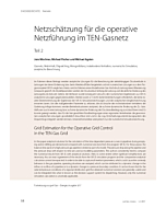 Netzschätzung für die operative Netzführung im TEN-Gasnetz