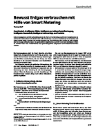 Bewusst Erdgas verbrauchen mit Hilfe von Smart Metering