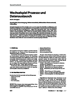 Wechselspiel Prozesse und Datenaustausch