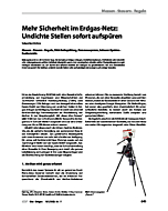 Mehr Sicherheit im Erdgas-Netz: Undichte Stellen sofort aufspüren