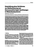 Entwicklung eines Verfahrens zur Methanisierung von biomassestämmigem Synthesegas in Wabenkatalysatoren