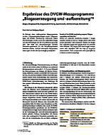 Ergebnisse des DVGW-Messprogramms "Biogaserzeugung und -aufbereitung" *
