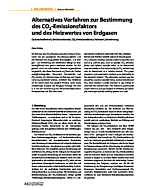 Alternatives Verfahren zur Bestimmung des CO2-Emissionsfaktors und des Heizwertes von Erdgasen