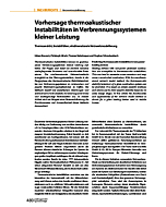 Vorhersage thermoakustischer Instabilitäten in Verbrennungssystemen kleiner Leistung