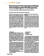 Bewertung der Versorgungszuverlässigkeit druckgeregelter Verteilungsnetze