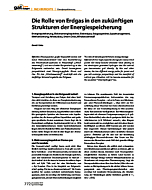 Die Rolle von Erdgas in den zukünftigen Strukturen der Energiespeicherung