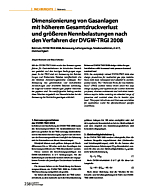 Dimensionierung von Gasanlagen mit höherem Gesamtdruckverlust und größeren Nennbelastungen nach den Verfahren der DVGW-TRGI 2008