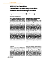 AERIUS G4-Gaszähler: Gasverbrauchsmessung mit mikro­thermischen Strömungssensoren