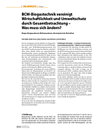 BCM-Biogastechnik vereinigt ­Wirtschaftlichkeit und Umweltschutz durch Gesamtbetrachtung - Was muss sich ändern?
