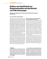 Einfluss von Verdichteröl aus Erdgastankstellen auf den Betrieb von CNG-Fahrzeugen
