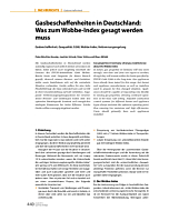 Gasbeschaffenheiten in Deutschland: Was zum Wobbe-Index gesagt werden muss