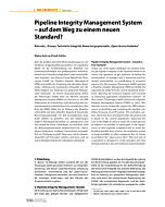 Pipeline Integrity Management System - auf dem Weg zu einem neuen ­Standard?