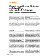Messung von gasförmigen CO2-Mengen mit Erdgaszählern unter Hochdruck-Bedingungen