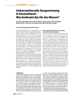 Unkonventionelle Gasgewinnung in Deutschland - Was bedeutet das für das Wasser?