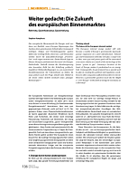 Weiter gedacht: Die Zukunft des europäischen Binnenmarktes