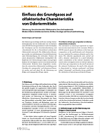 Einfluss des Grundgases auf olfaktorische Charakteristika von Odoriermitteln