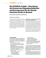Das GASQUAL-Projekt – Ausweitung der Grenzen der Erdgasbeschaffenheit und Konsequenzen für den Betrieb häuslicher Geräte im Bestand