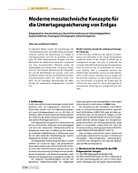 Moderne messtechnische Konzepte für die Untertagespeicherung von Erdgas