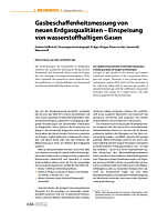 Gasbeschaffenheitsmessung von neuen Erdgasqualitäten – Einspeisung von wasserstoffhaltigen Gasen
