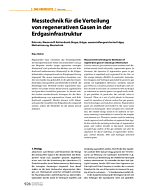 Messtechnik für die Verteilung von regenerativen Gasen in der Erdgasinfrastruktur