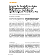 Potenzial der thermisch integrierten Hochtemperaturelektrolyse und Methanisierung für die Energiespeicherung durch Power-to-Gas (PtG)