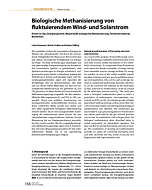 Biologische Methanisierung von fluktuierendem Wind- und Solarstrom