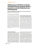 Validierung von Verfahren zur Druckverlustberechnung und deren Einflussparameter an einem Mitteldruck-Gasverteilungsnetz