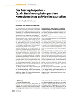 Der Coating Inspector – Qualitätssicherung beim passiven Korrosionsschutz auf Pipelinebaustellen