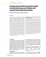 Stochastisches Mehrzustandsmodell zur Beschreibung von Fehlern auf reparierbaren Betriebsmitteln