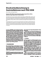 Druckverlustberechnung in Gasinstallationen nach TRGI 2008