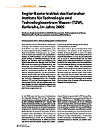 Engler-Bunte-Institut des Karlsruher Instituts für Technologie und Technologiezentrum Wasser (TZW), Karlsruhe, im Jahre 2009